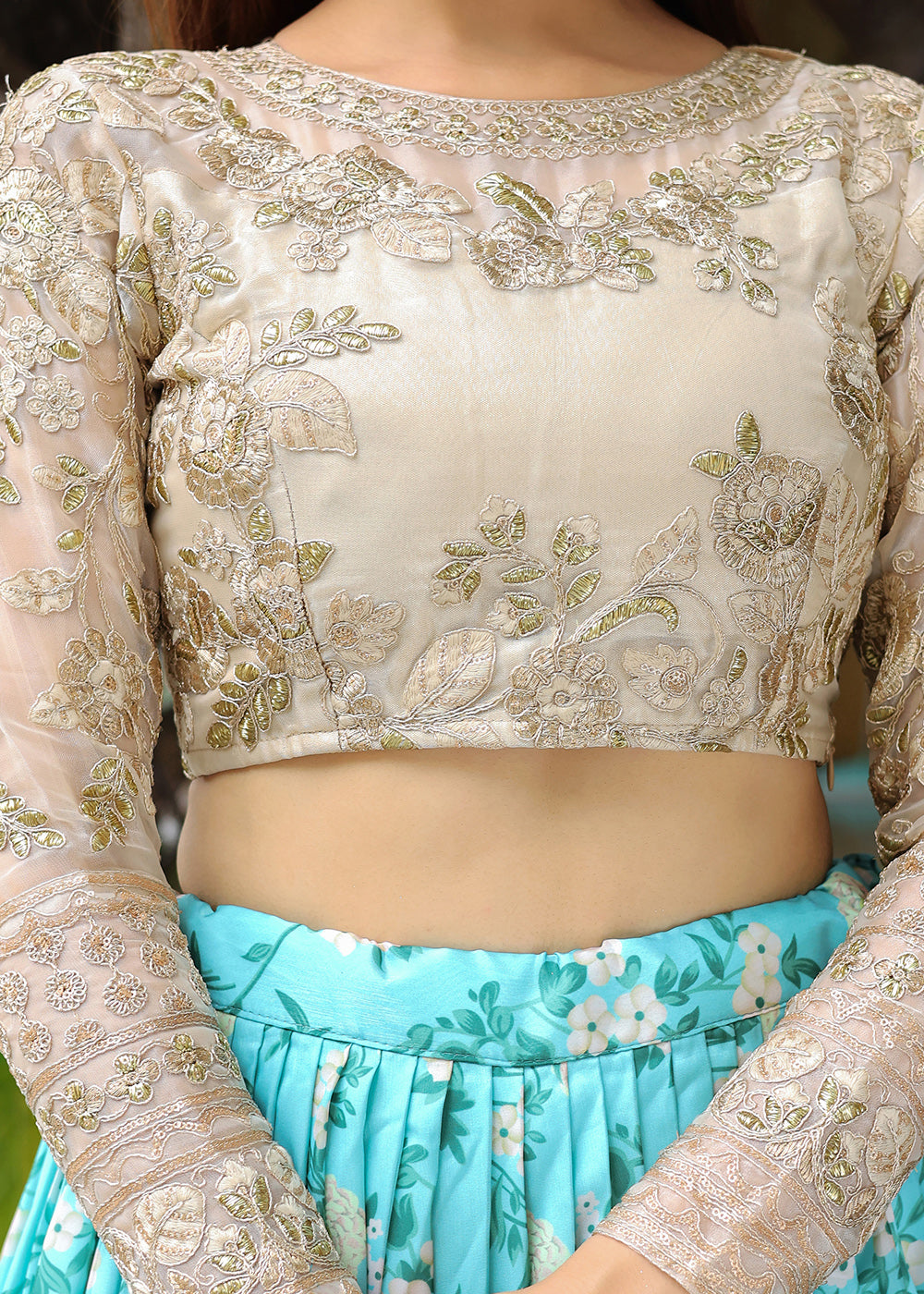 Buy Now Wedding Festive Blue & Beige Embroidered Trendy Lehenga Choli Online in USA, UK, Canada, France, Italy, Germany, Austria, Qatar & Worldwide at Empress.