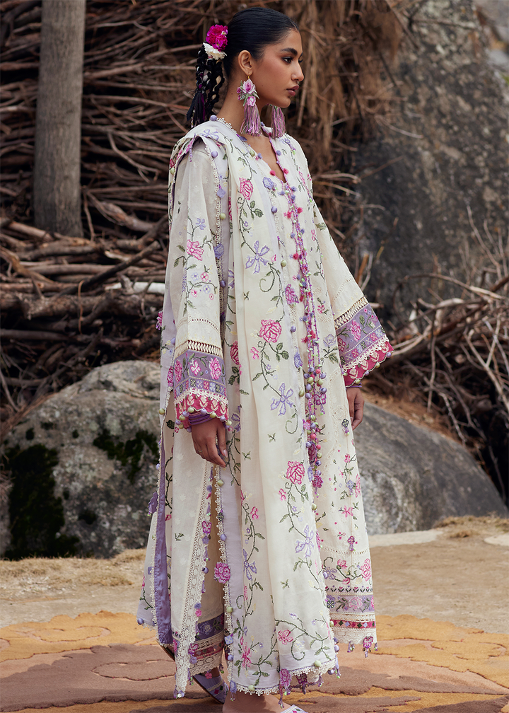 Buy Now Meiti Festive Lawn '26 by Zaha | HUĀ YÙN 花韵 (ZL26-03 A) Online in US, UK, Canada, France, Greece, Germany, Ireland, Sweden, UAE & Worldwide at Empress.