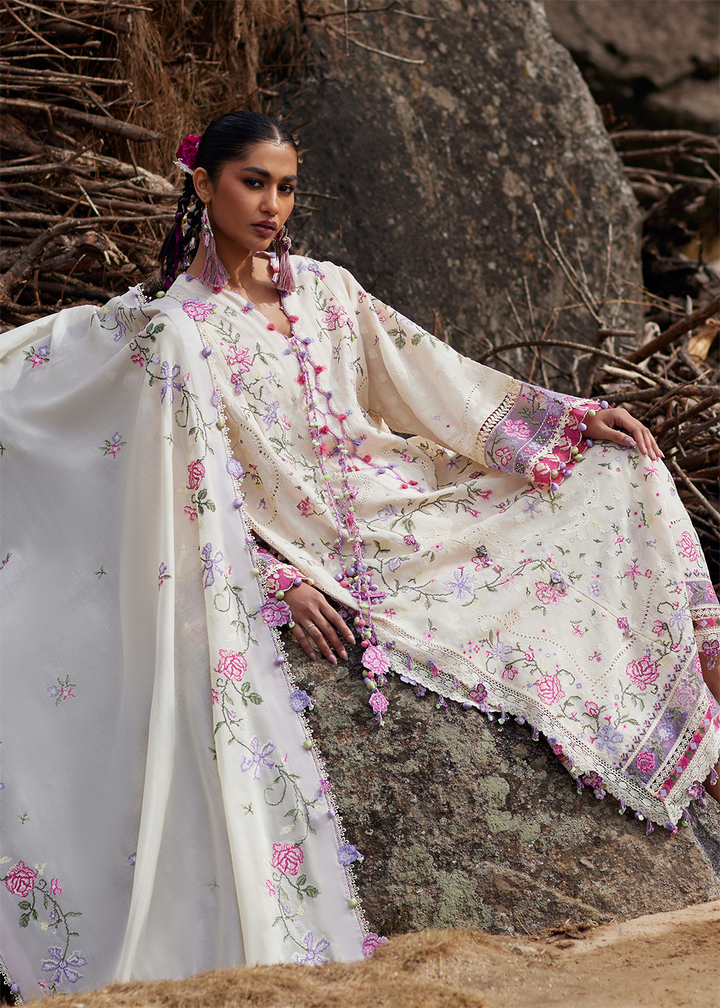 Buy Now Meiti Festive Lawn '26 by Zaha | HUĀ YÙN 花韵 (ZL26-03 A) Online in US, UK, Canada, France, Greece, Germany, Ireland, Sweden, UAE & Worldwide at Empress.