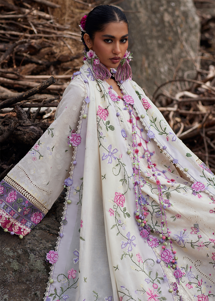 Buy Now Meiti Festive Lawn '26 by Zaha | HUĀ YÙN 花韵 (ZL26-03 A) Online in US, UK, Canada, France, Greece, Germany, Ireland, Sweden, UAE & Worldwide at Empress.