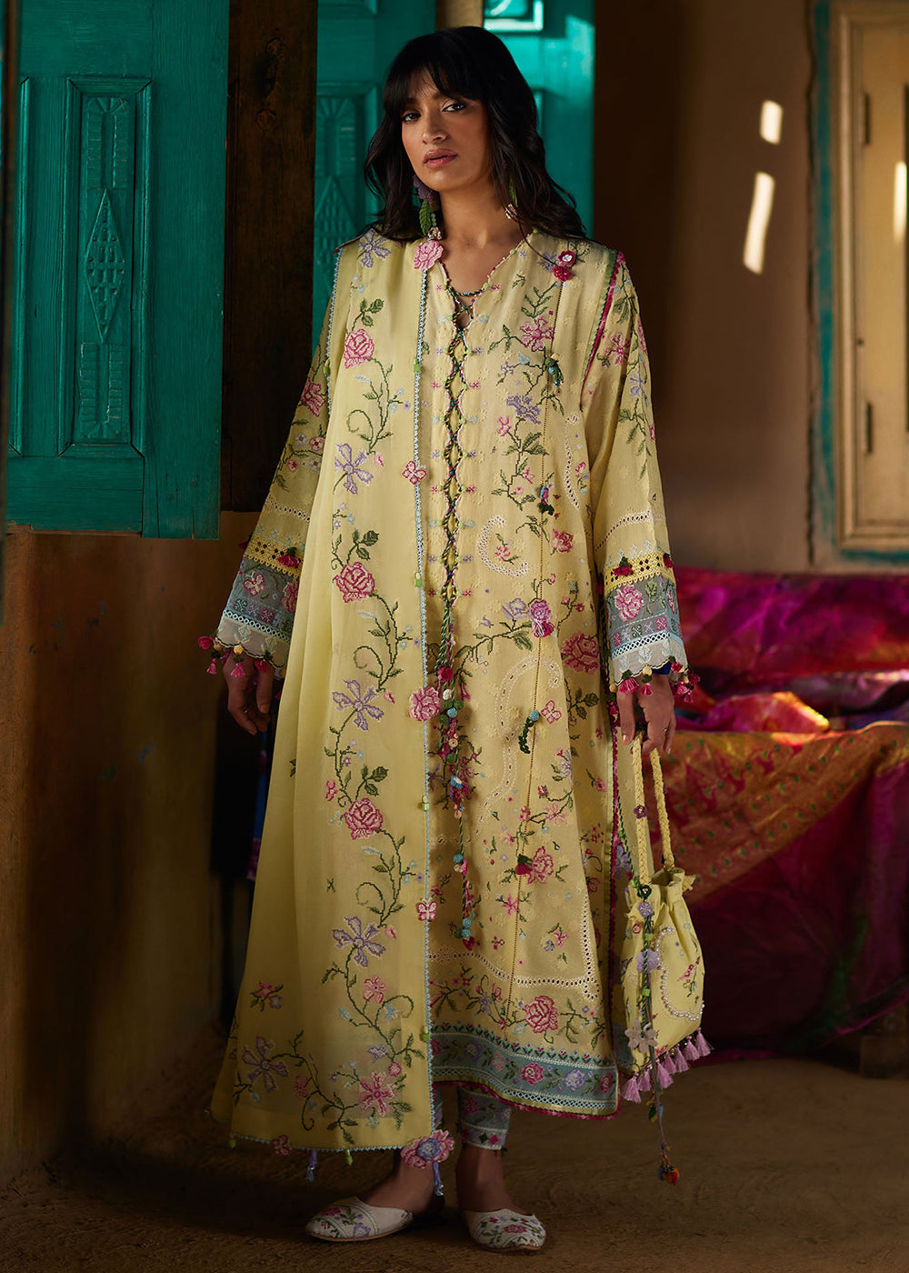 Buy Now Meiti Festive Lawn '26 by Zaha | HUĀ YÙN 花韵 (ZL26-03 B) Online in US, UK, Canada, France, Greece, Germany, Ireland, Sweden, UAE & Worldwide at Empress.