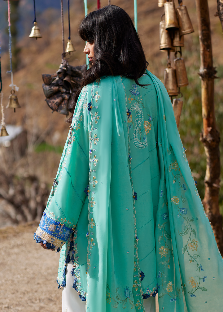 Buy Now Meiti Festive Lawn '26 by Zaha | BÌ YÙN 碧韵 (ZL26-06 A) Online in US, UK, Canada, France, Greece, Germany, Ireland, Sweden, UAE & Worldwide at Empress.