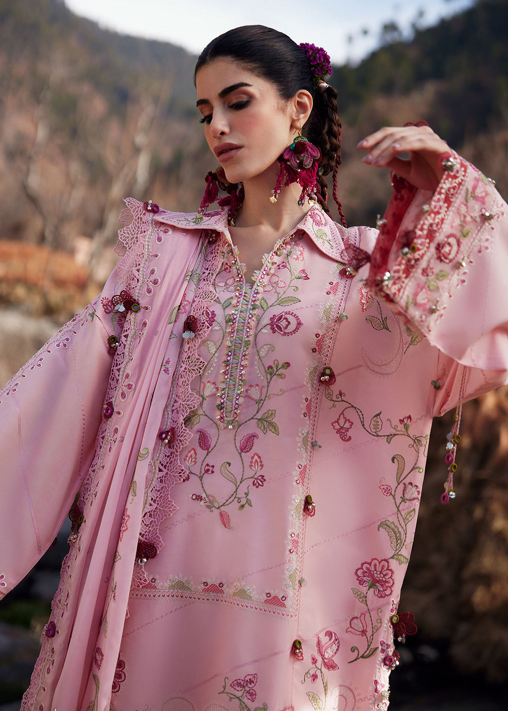 Buy Now Meiti Festive Lawn '26 by Zaha | BÌ YÙN 碧韵 (ZL26-06 B) Online in US, UK, Canada, France, Greece, Germany, Ireland, Sweden, UAE & Worldwide at Empress.