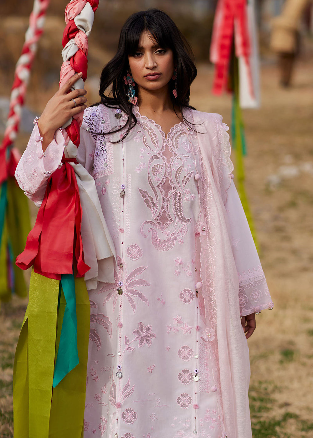 Buy Now Meiti Festive Lawn '26 by Zaha | FĚN YÙN 粉韵 (ZL26-09 B) Online in USA, UK, Canada, France, Greece, Germany, Ireland, Sweden, UAE & Worldwide at Empress.