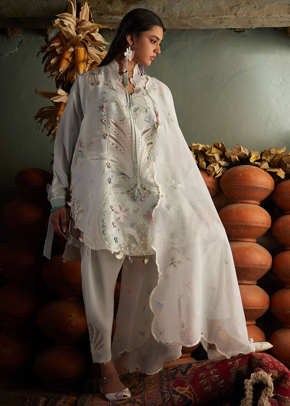 Buy Now Meiti Festive Lawn '26 by Zaha | SHUǏMĚI 水湄 (ZL26-10 A) Online in USA, UK, Canada, France, Greece, Germany, Ireland, Sweden, UAE & Worldwide at Empress.