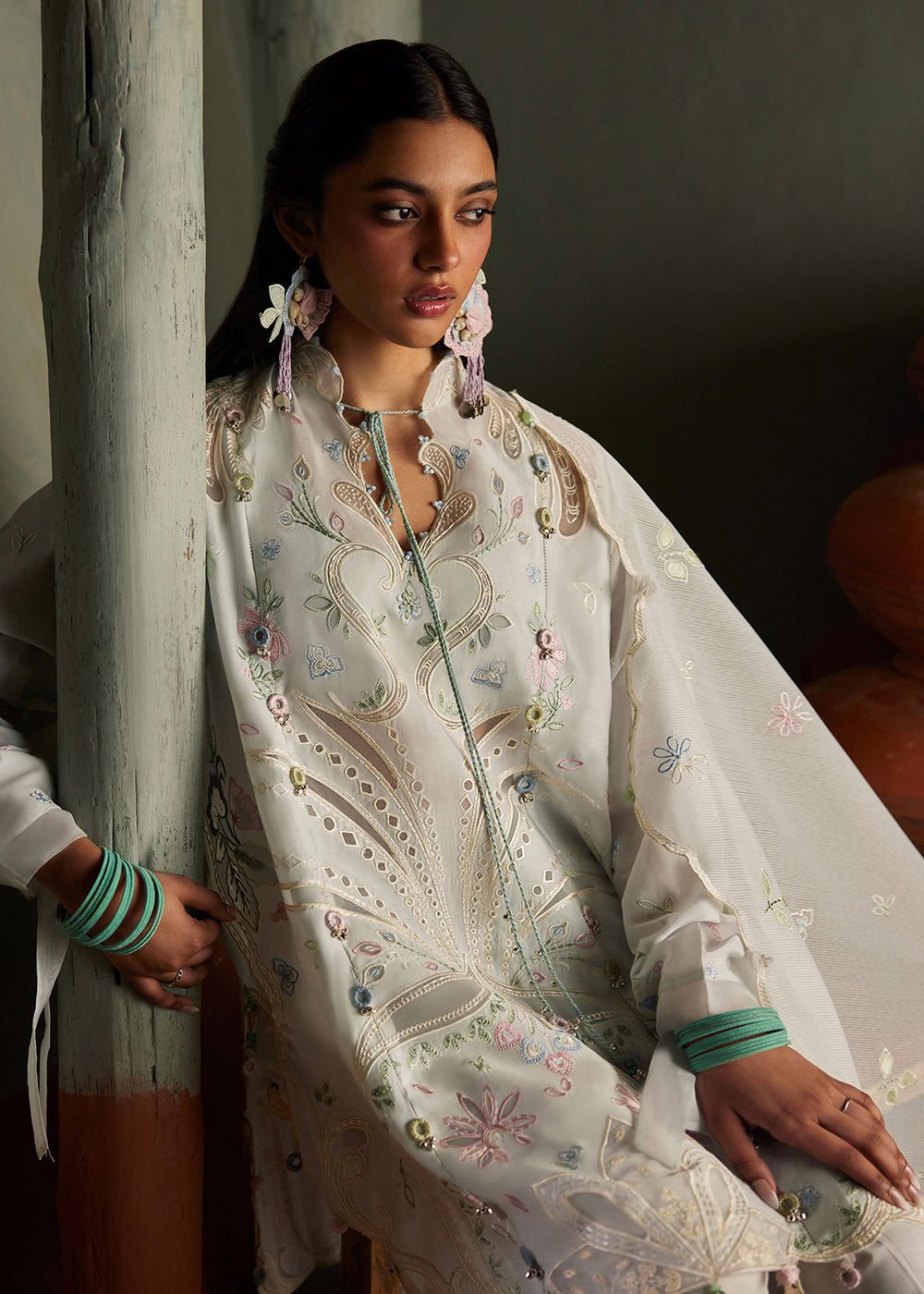 Buy Now Meiti Festive Lawn '26 by Zaha | SHUǏMĚI 水湄 (ZL26-10 A) Online in USA, UK, Canada, France, Greece, Germany, Ireland, Sweden, UAE & Worldwide at Empress.