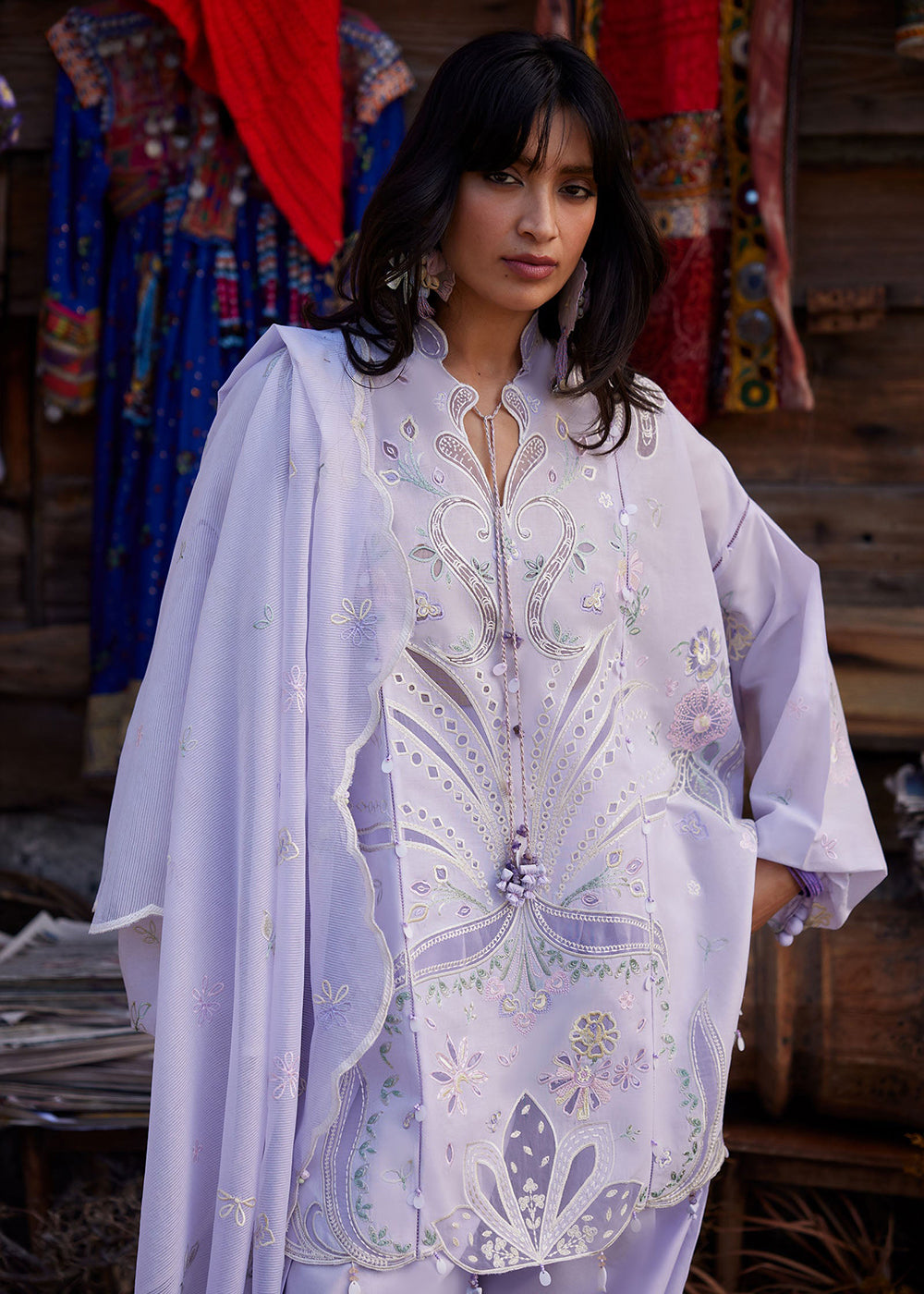 Buy Now Meiti Festive Lawn '26 by Zaha | SHUǏMĚI 水湄 (ZL26-10 B) Online in USA, UK, Canada, France, Greece, Germany, Ireland, Sweden, UAE & Worldwide at Empress.