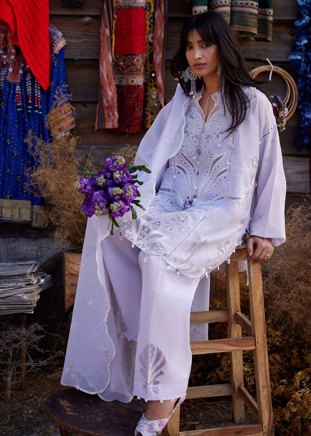 Buy Now Meiti Festive Lawn '26 by Zaha | SHUǏMĚI 水湄 (ZL26-10 B) Online in USA, UK, Canada, France, Greece, Germany, Ireland, Sweden, UAE & Worldwide at Empress.