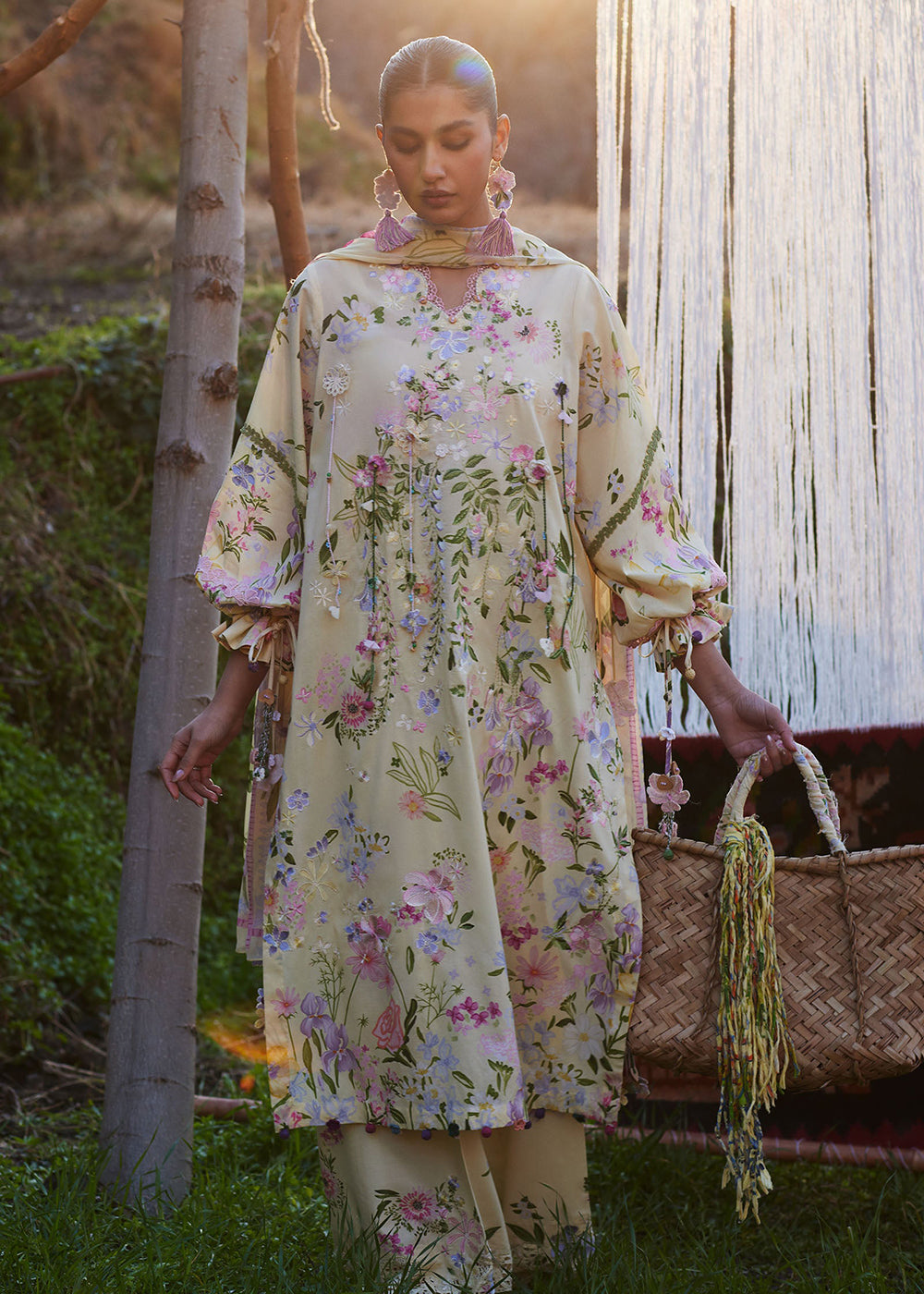 Buy Now Meiti Festive Lawn '26 by Zaha | JIĀ (佳) (ZL26-12 B) Online in USA, UK, Canada, France, Greece, Germany, Ireland, Sweden, UAE & Worldwide at Empress.