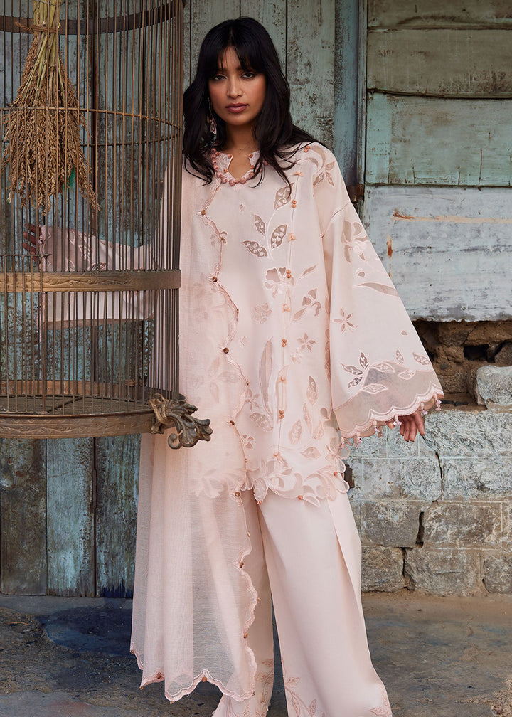 Buy Now Meiti Festive Lawn '26 by Zaha | TÁO RÓU 桃柔 (ZL26-14 A) Online in USA, UK, Canada, France, Greece, Germany, Ireland, UAE & Worldwide at Empress.