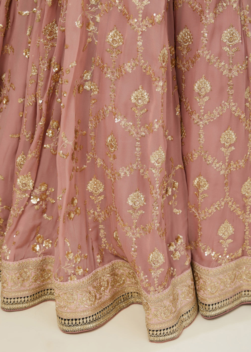 Buy Now Pink & Brown Festive Style Embroidered Lehenga Choli Online in USA, UK, Canada, France, Italy, Germany, Australia, UAE & Worldwide at Empress Clothing.