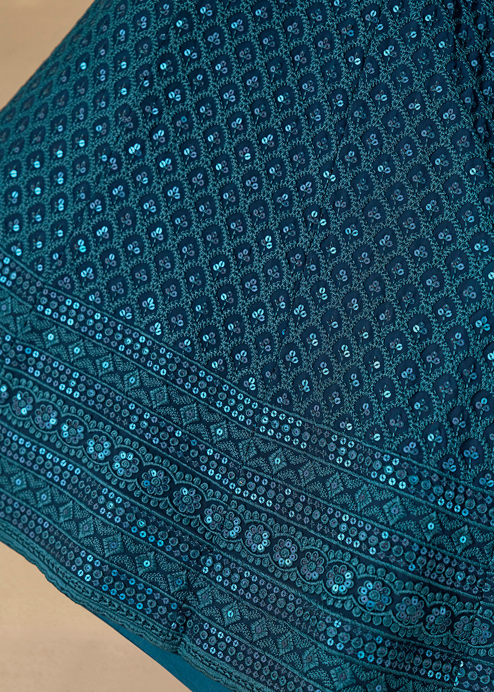 Buy Now Threads & Sequins Work Blue Festive Style Lehenga Choli Online in USA, UK, Canada, France, Italy, Germany, Austria, UAE & Worldwide at Empress Clothing.