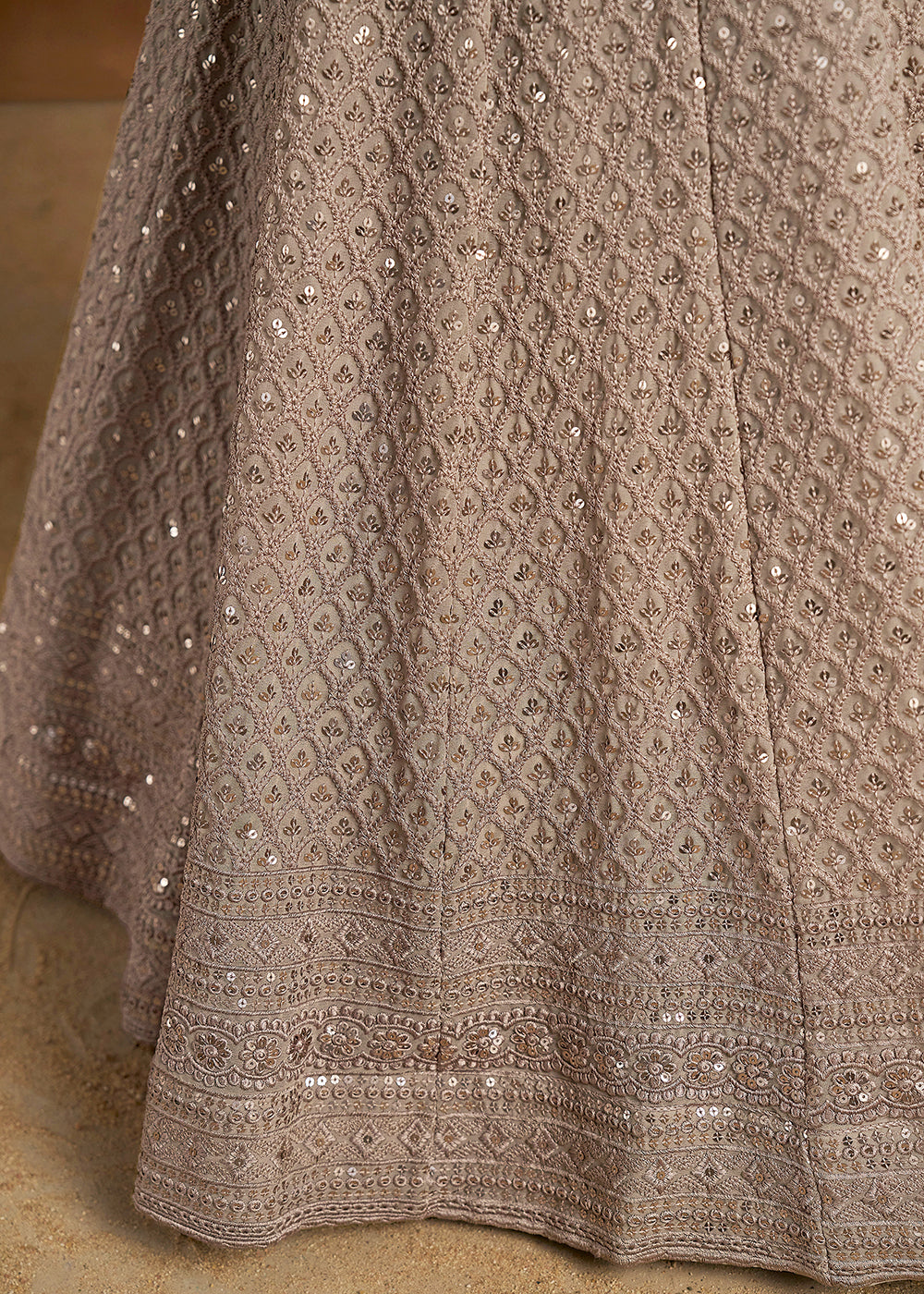 Buy Now Threads & Sequins Work Grey Festive Style Lehenga Choli Online in USA, UK, Canada, France, Italy, Gerany, Austria, UAE & Worldwide at Empress Clothing.