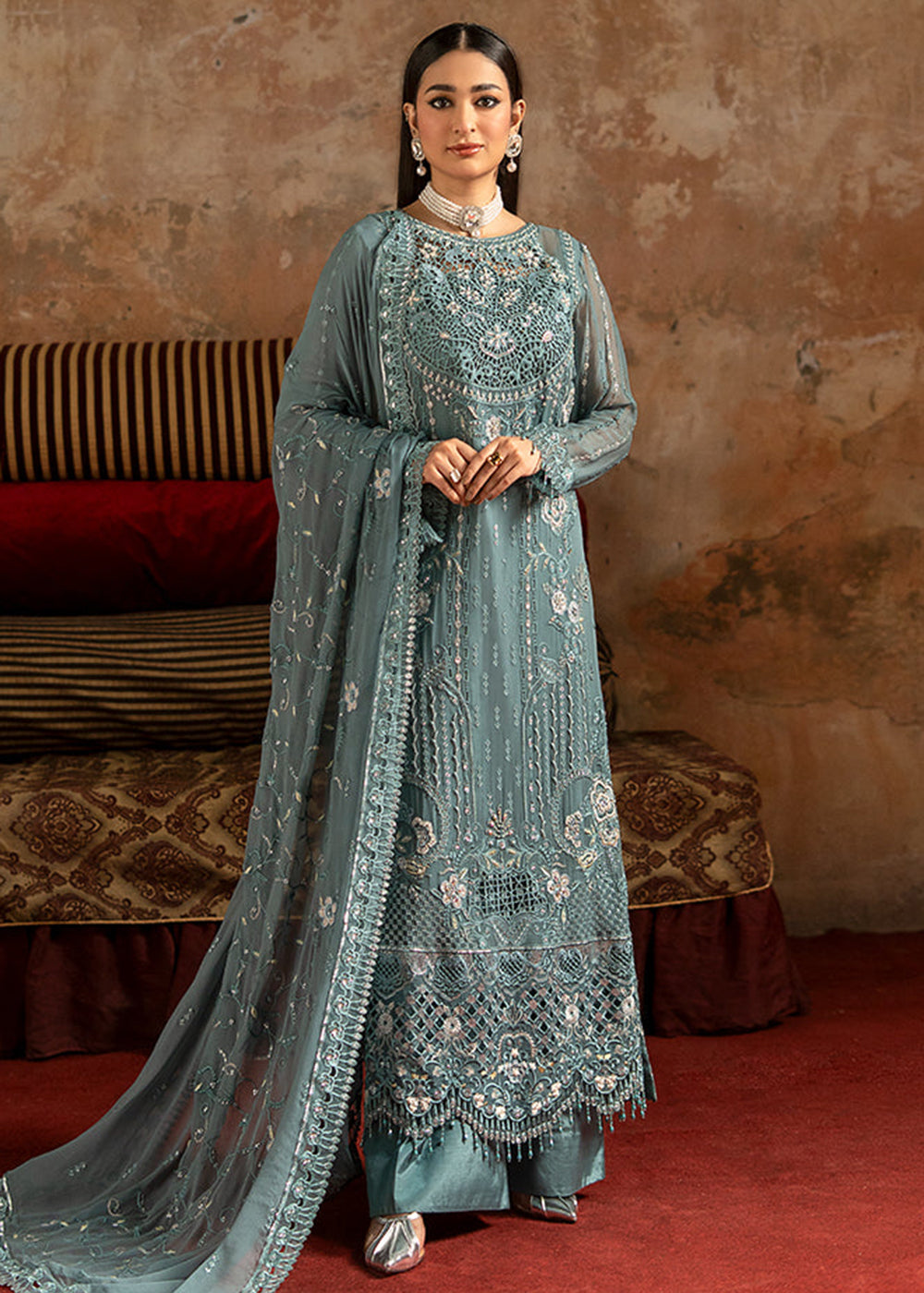 Buy Now Zarqon Luxury Formals '25 by Zebtan | ZQ-07 Online in USA, UK, Canada, France, Greece, Germany, Ireland, Italy, UAE & Worldwide at Empress Clothing.