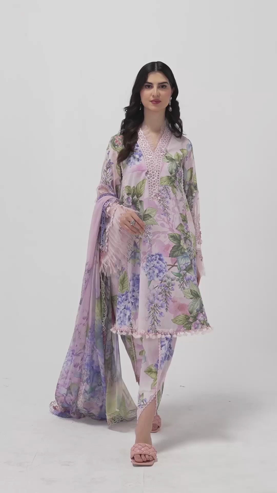 Printed Lawn Suit - Maria B - M.Prints Eid Collection 2023 - MPT-1801-A