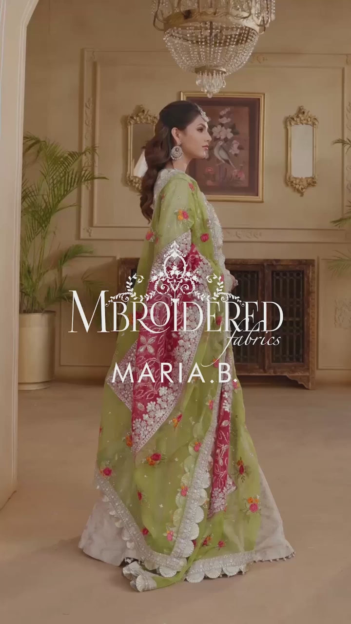 Buy Now Silver Embroidered Suit - Maria B - Mbroidered Heritage Edition - BD-2601 Online in USA, UK, Canada & Worldwide at Empress Clothing. 