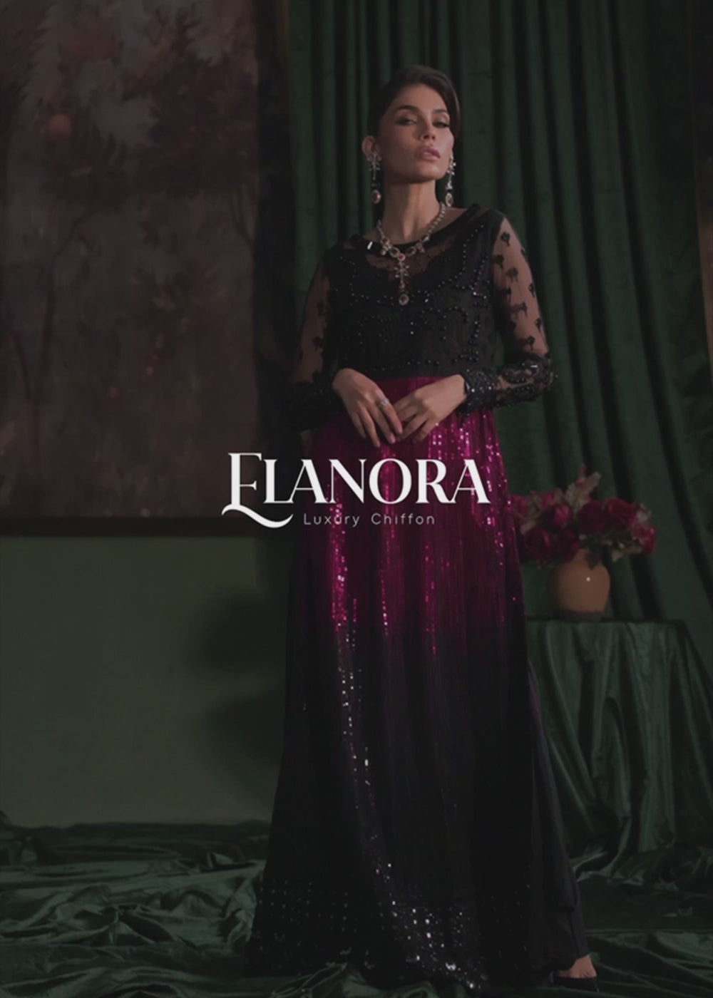 Buy Now Elanora Embroidered Formals' 23 by Nureh | NEL-35 Online at Empress Online in USA, UK, Canada & Worldwide at Empress Clothing. 