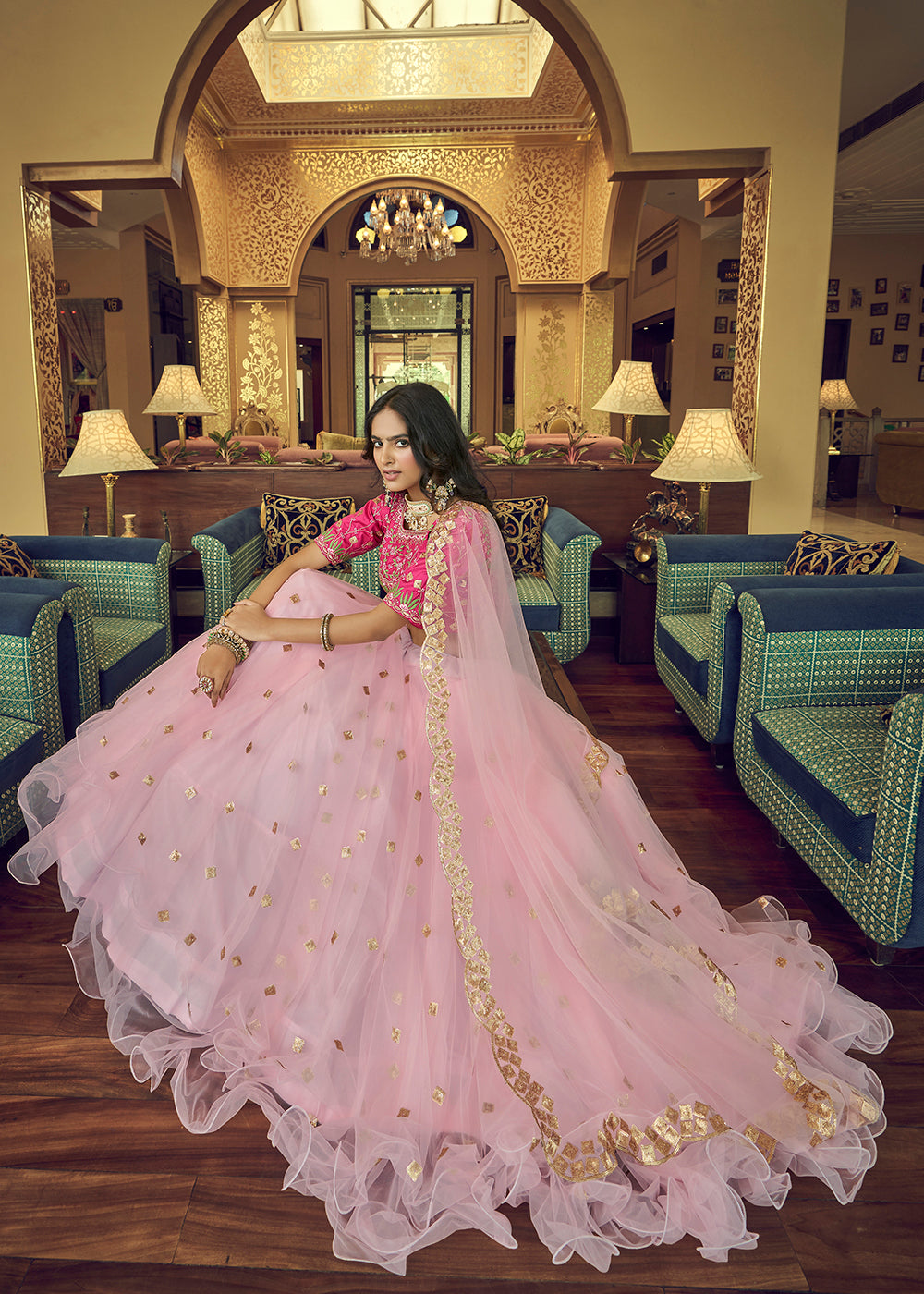 Crystal Lehenga | Kerala engagement dress, Engagement dress for bride,  Indian bridal dress
