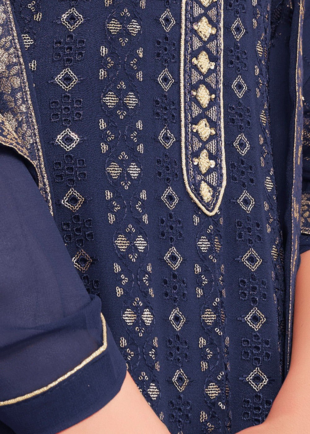Buy Sequins Embroidered Blue Suit - Pakistani Style Salwar Suit