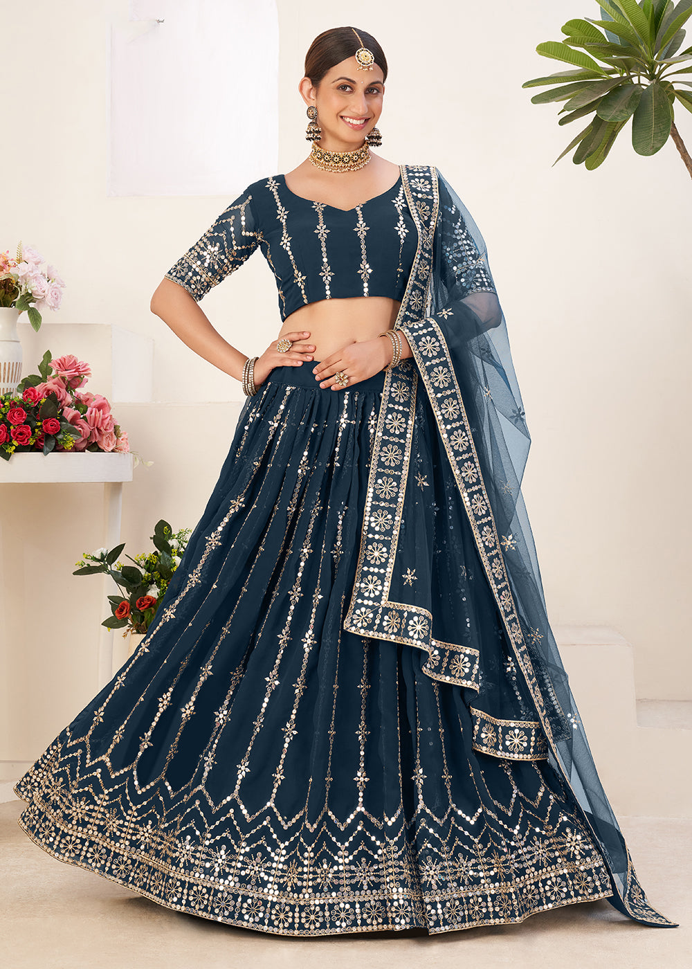 Bollywood Celebrity Style Designer Blue Lehenga Choli Set,women Ethnic Wear  Traditional Wedding Outfit,readymade Heavy Look Festive Choli - Etsy