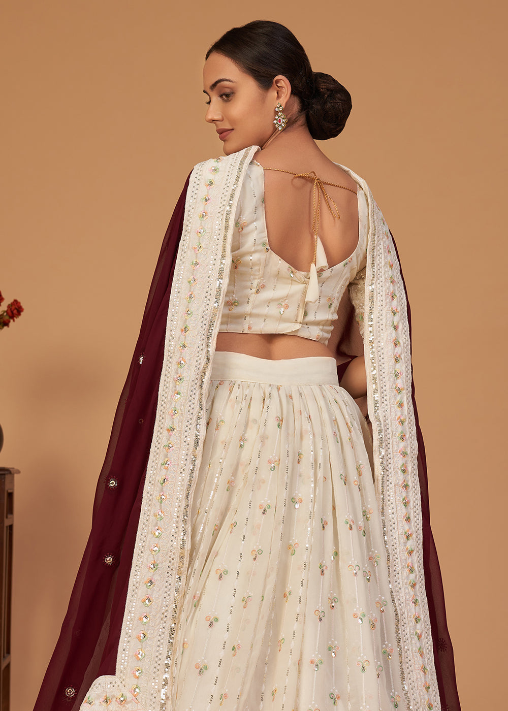 Buy Wedding Off White Embroidered Lehenga - Designer Lehenga Choli