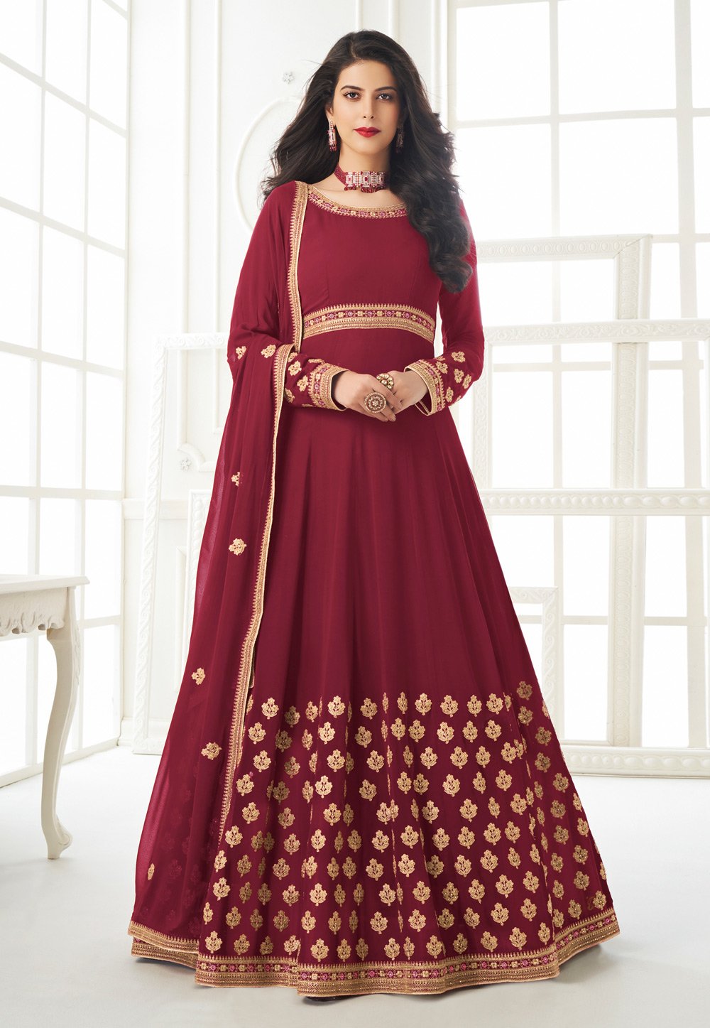 Karva Chauth Ke Liye Dress - Gown For Girls