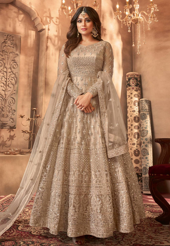 Knee length anarkali on sale suits