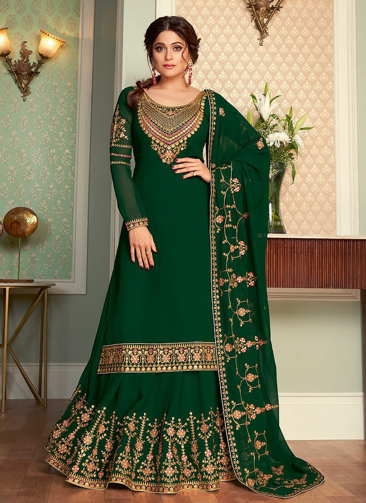 Green Lehenga Suit - Buy Shamita Shetty Lehenga Suit