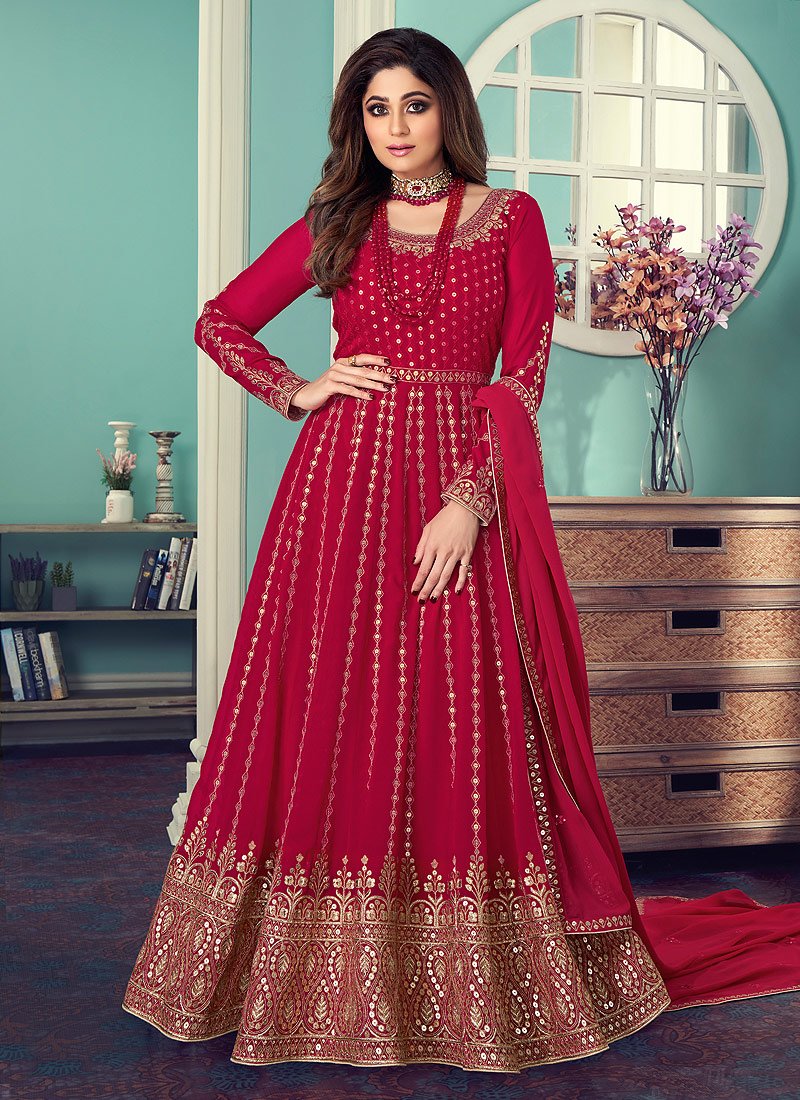 THE LIBAS RED KARWA CHAUTH SPECIAL GOWN