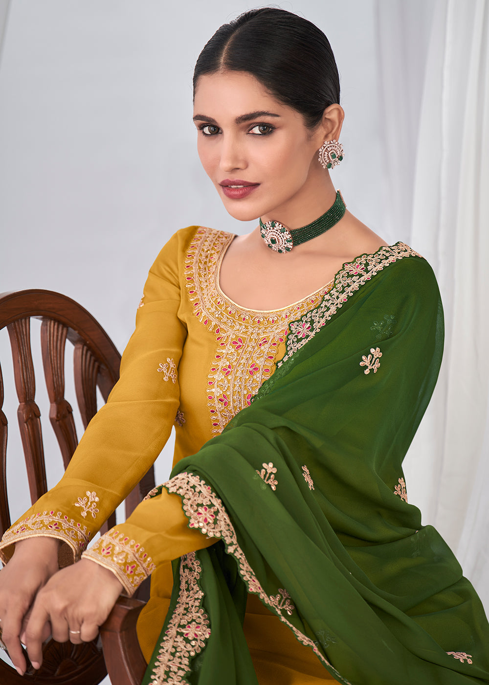 Buy Now Good Looking Yellow Indian Party Wear Salwar Suit Online in USA, UK, Canada, Germany & Worldwide at Empress Clothing