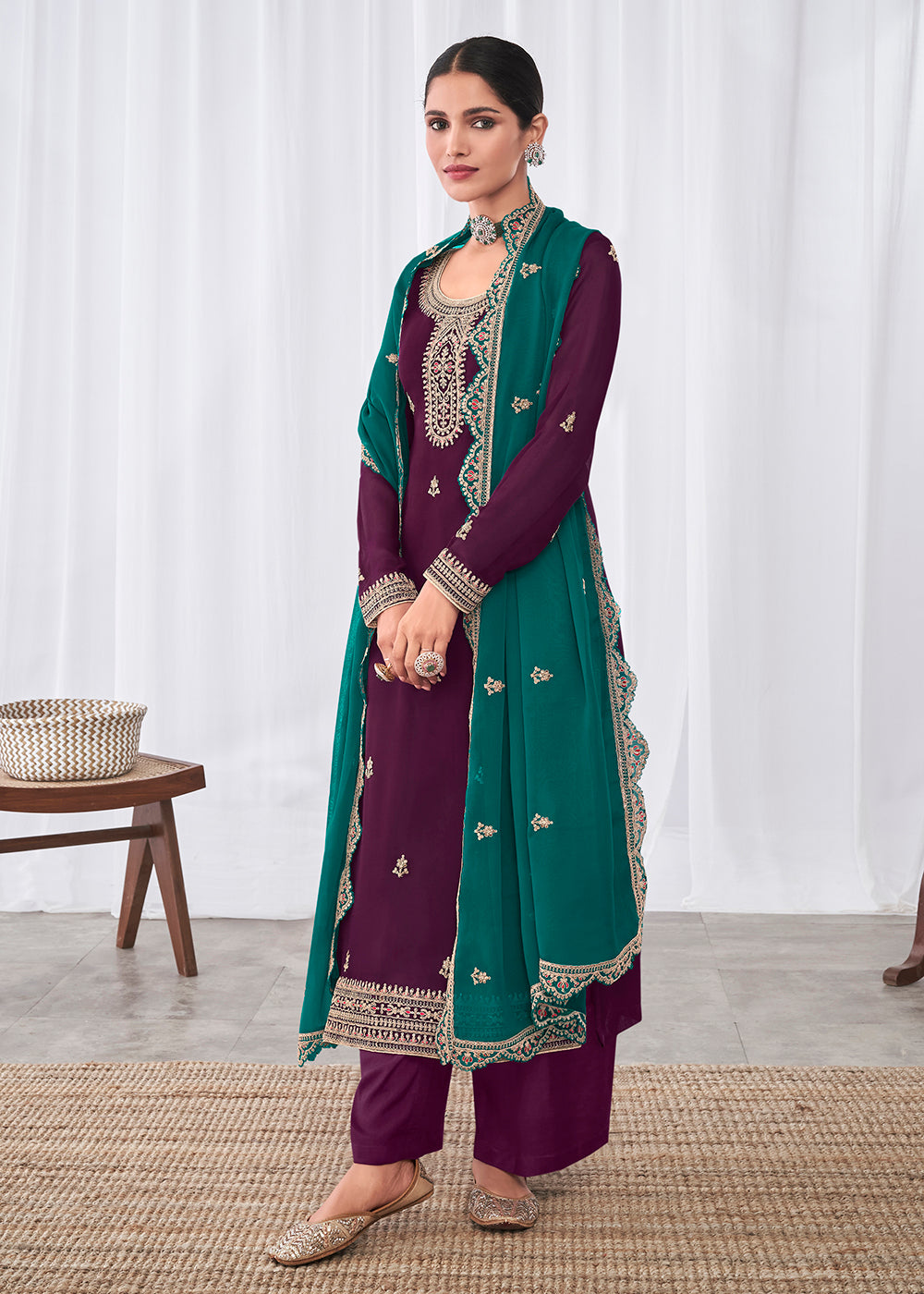 Buy Now Graceful Looking Purple Indian Party Wear Salwar Suit Online in USA, UK, Canada, Germany & Worldwide at Empress Clothing. 
