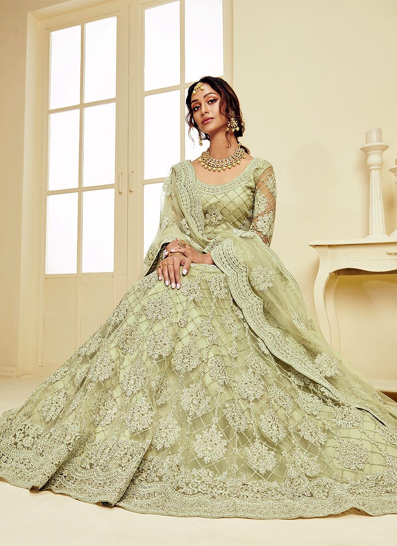 Buy Pistachio Green Lehenga - Pearl Embroidered Lehenga Choli Empress Clothing Buy Pistachio Green Lehenga - Pearl Embroidered Lehenga Choli Empress Clothing