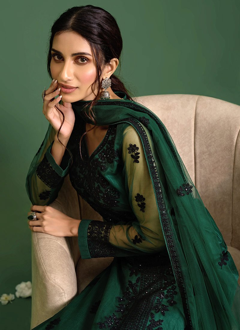 Buy Bottle Green Straight Cut Suit - Pakistani Style Pant Suit Empress Clothing Buy Bottle Green Straight Cut Suit - Pakistani Style Pant Suit Empress Clothing