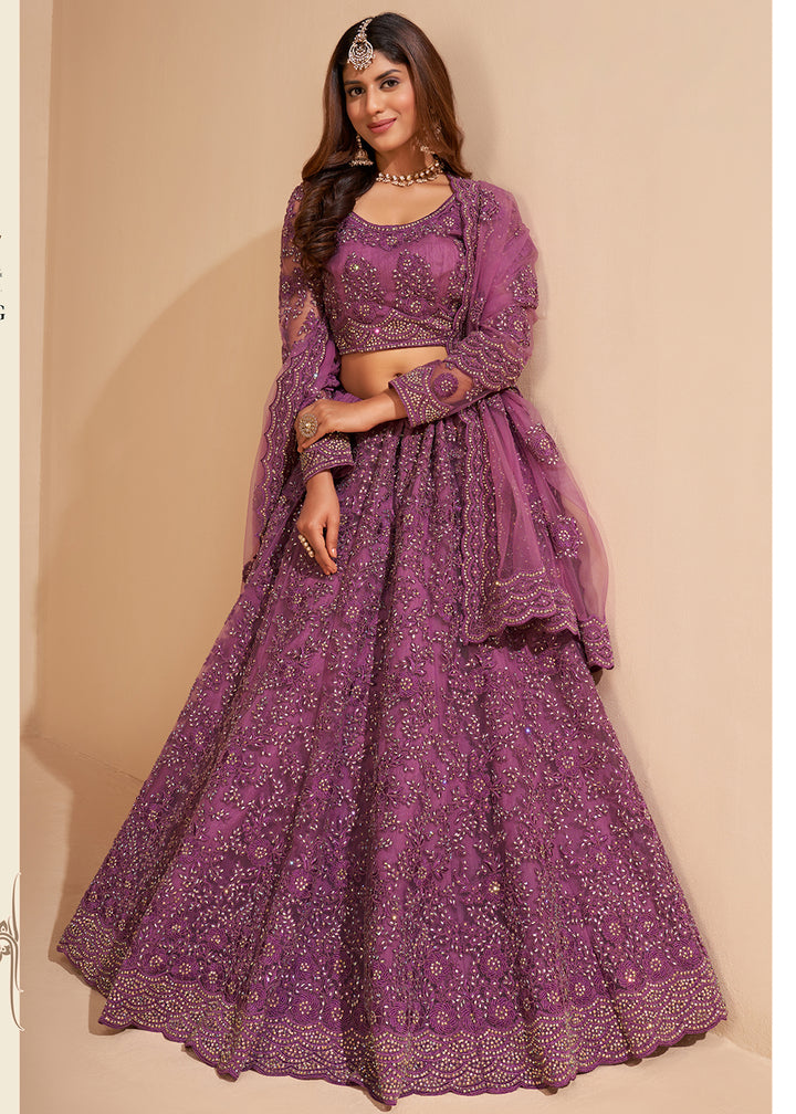 Buy Light Purple Designer Bridesmaids Lehenga - Wedding Lehenga Choli