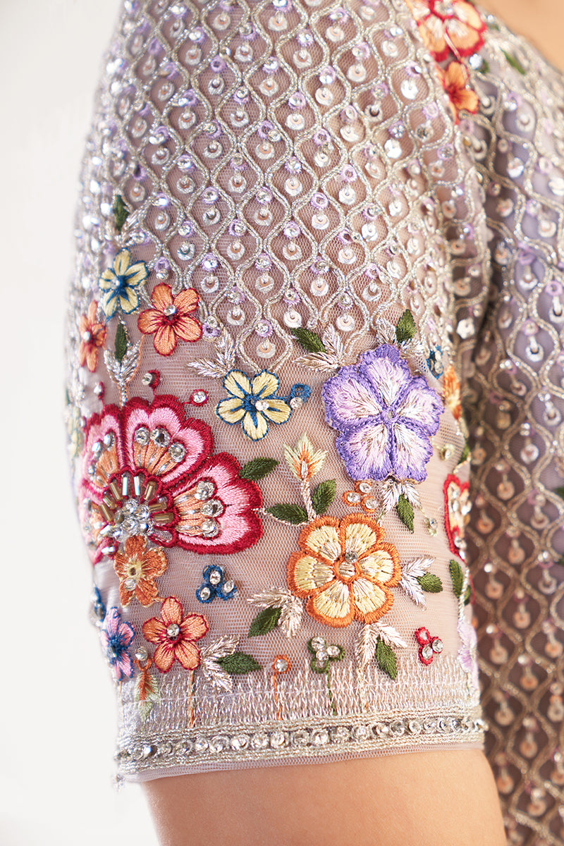 Buy Lavender Designer Bridal Lehenga - Heavy Embroidered Lehenga Choli