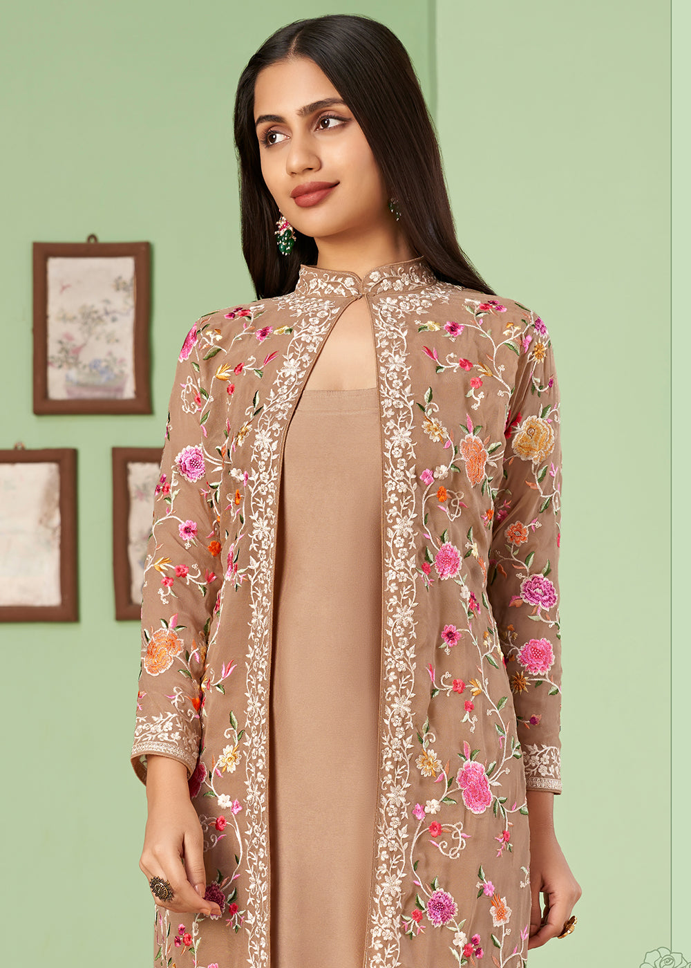 Punjabi Dress Jacket Womens Punjabi Jacket Salwar Suit For Ladies