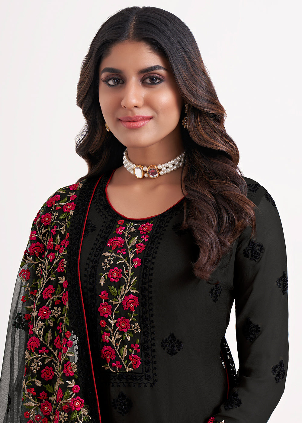 Buy Now Fancy Stunning Black Eid Festive Salwar Suit Online in USA, UK, Canada, Germany, Australia & Worldwide at Empress Clothing.