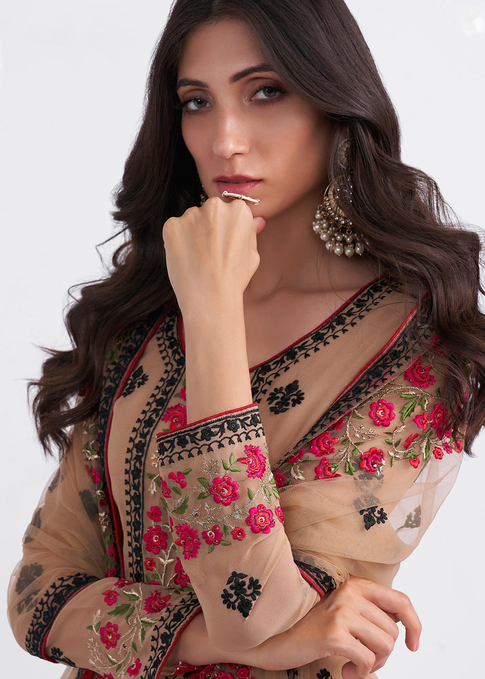 Buy Now Fancy Heavenly Beige Eid Festive Salwar Suit Online in USA, UK, Canada, Germany, Australia & Worldwide at Empress Clothing.