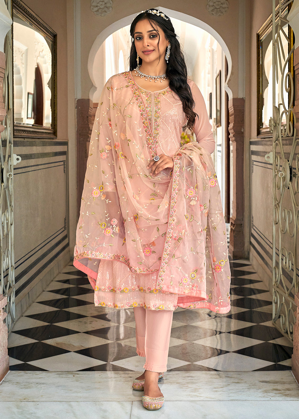 Buy Now Designer Embroidered Barbie Pink Trendy Salwar Suit Online in USA, UK, Canada & Worldwide at Empress Clothing. 