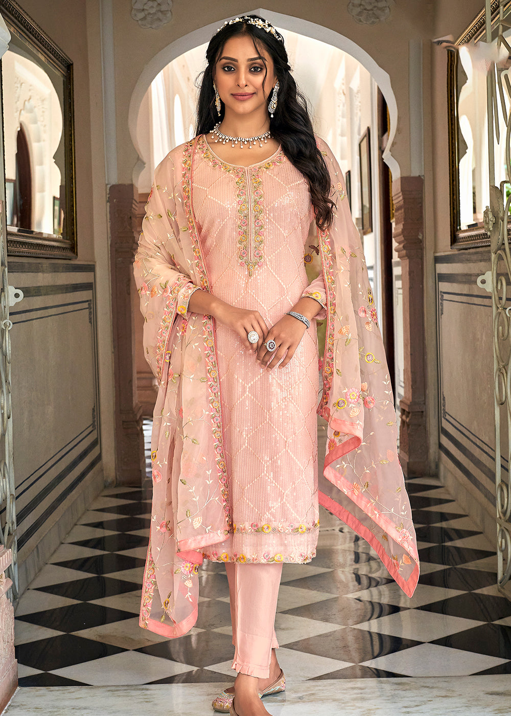 Simple And Sober Plain Pink Colour Designer Salwar Suit Crafted On Maska  Cotton Silk – Kaleendi