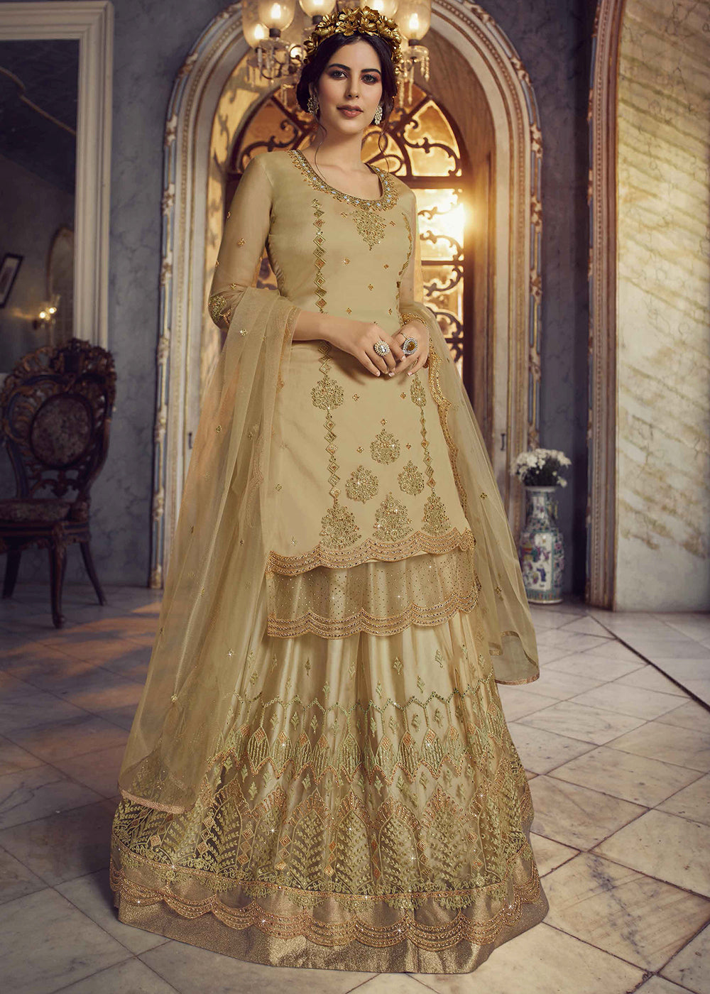 Latest Designed Pattu Lehenga Choli