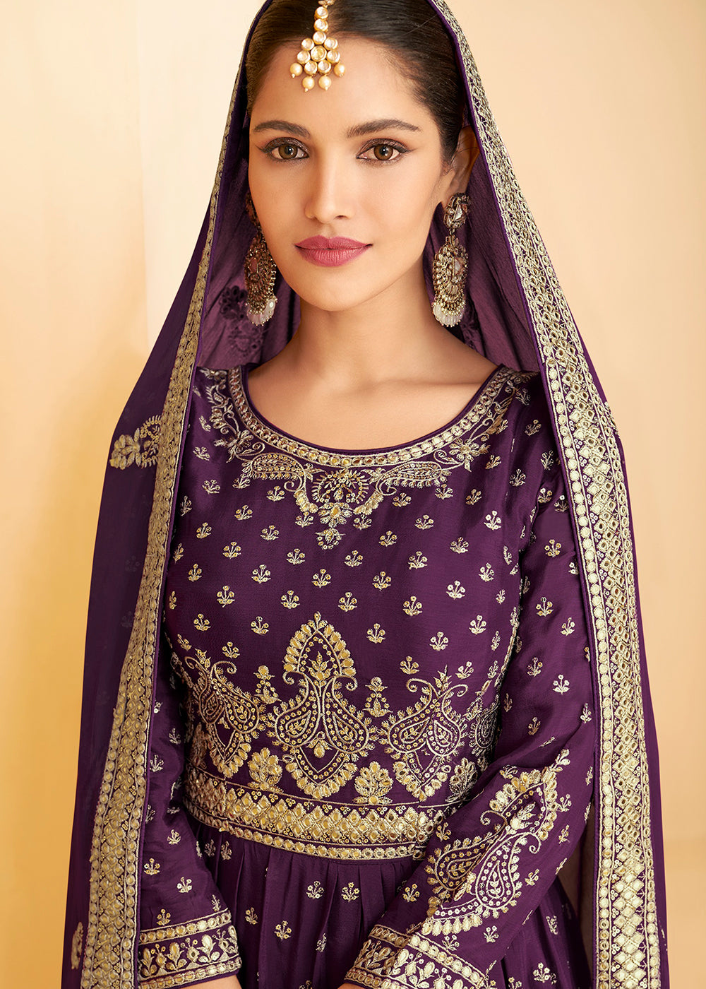 Buy Designer Purple Georgette Sharara - Pakistani Sharara Suit