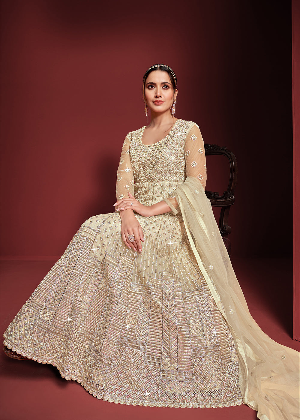 cream net dress Endless Rose
