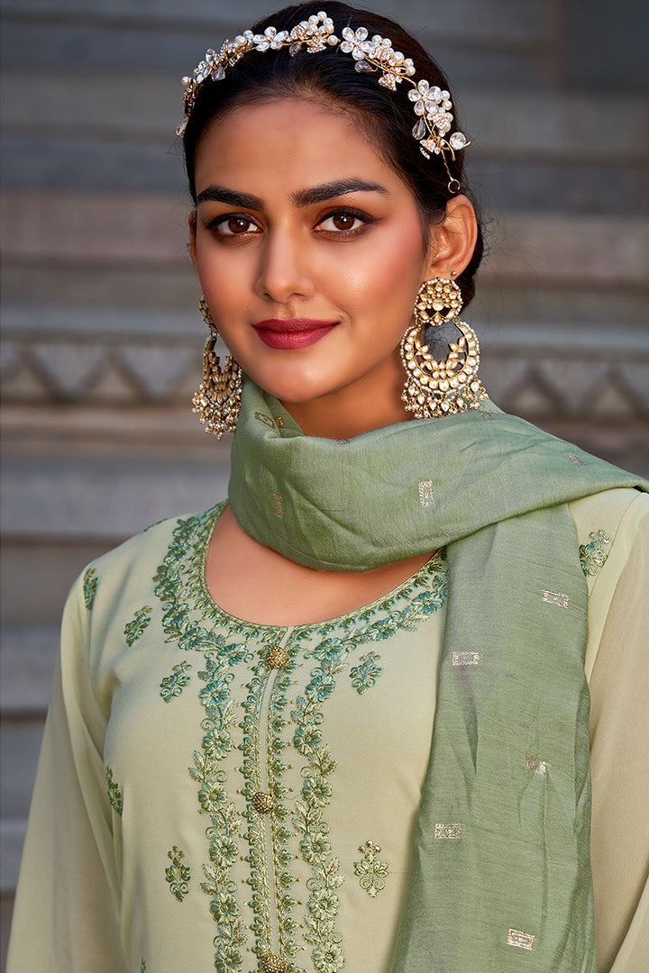 Buy Beautiful Mint Green Sharara - Festive Designer Sharara Suit