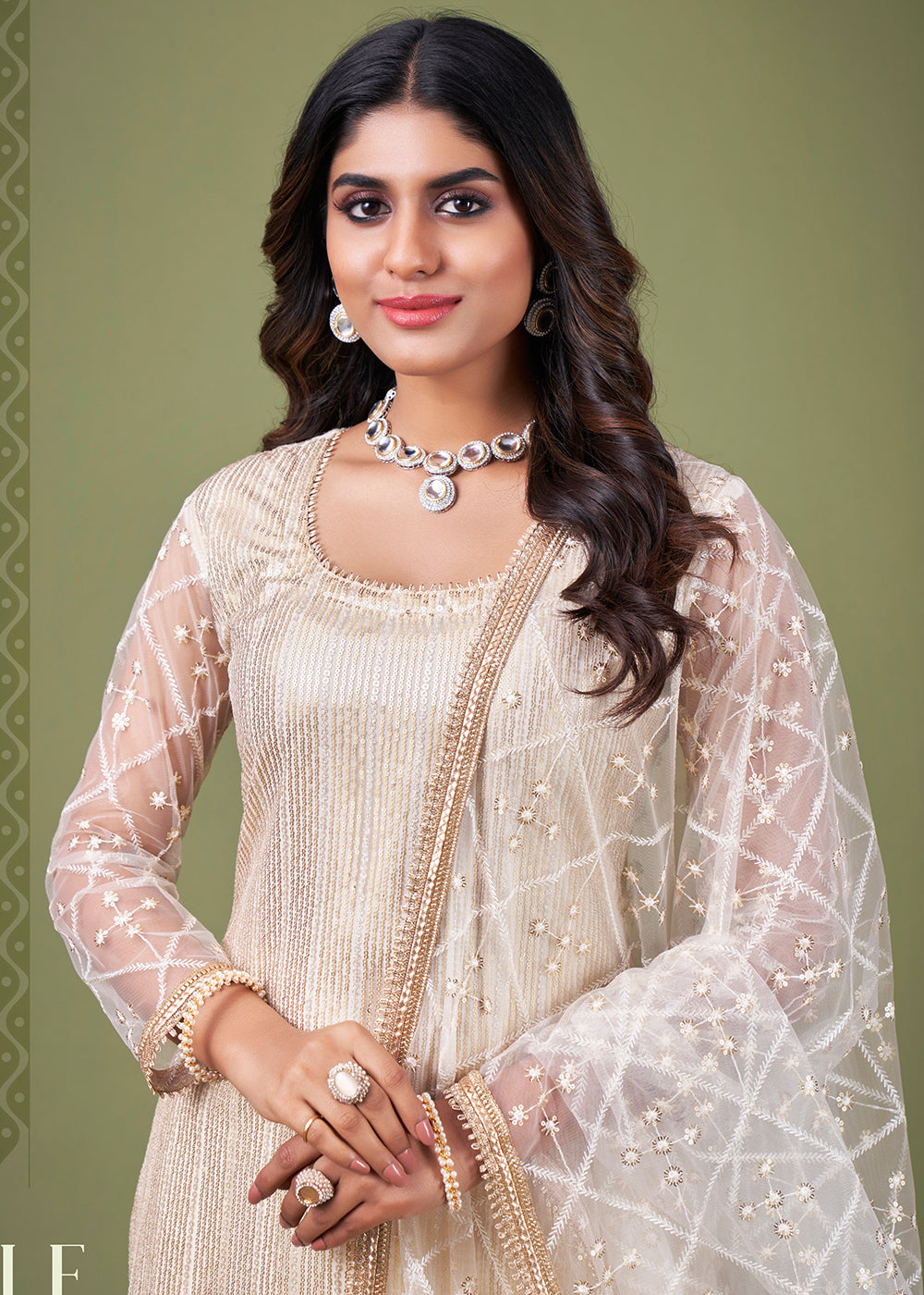 Buy Now Radiant White Cream Tone to Tone Embroidered Salwar Kameez Online in USA, UK, Canada, Germany, Australia & Worldwide at Empress Clothing. 