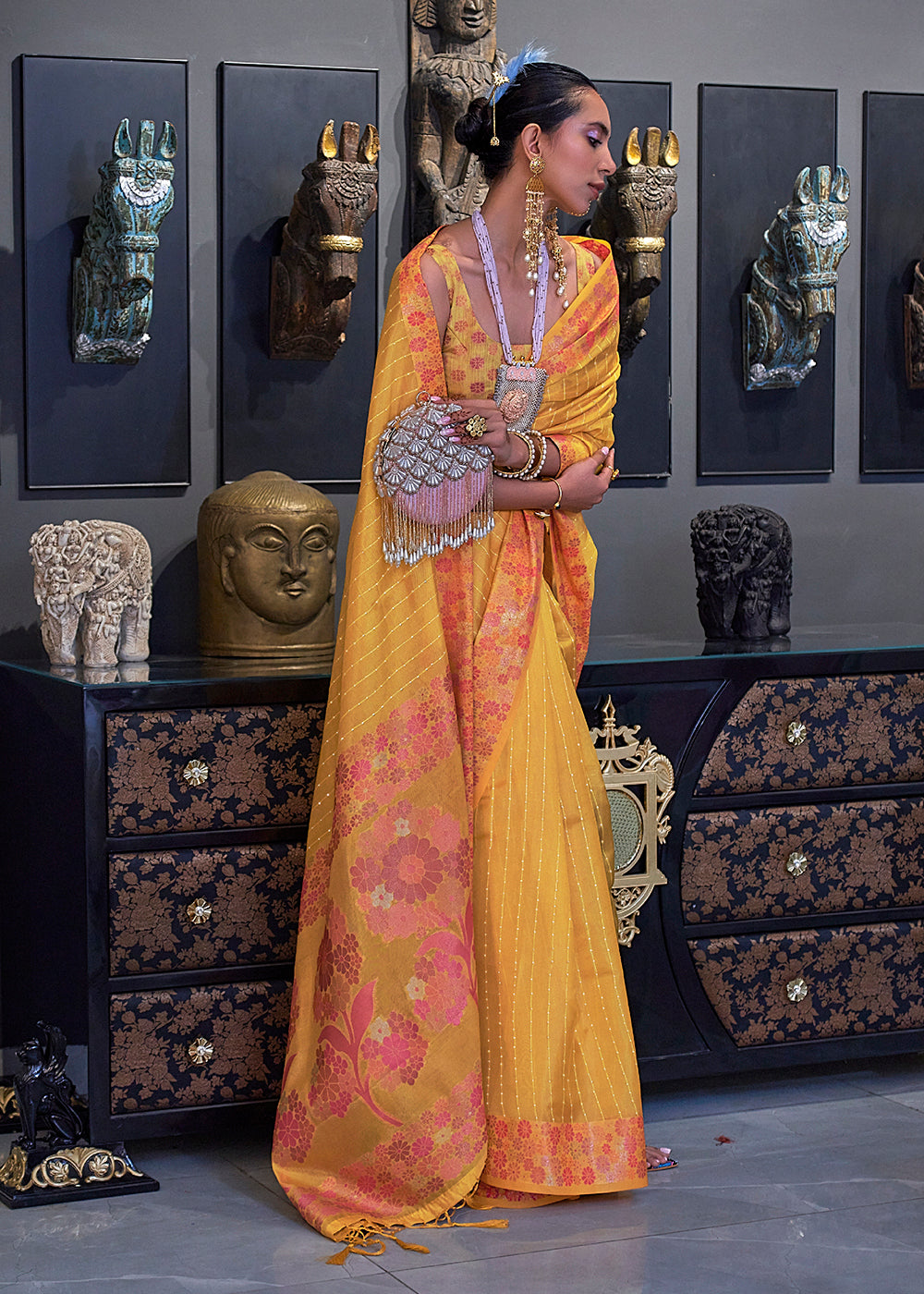 Green Engagement Silk Designer Traditional Saree