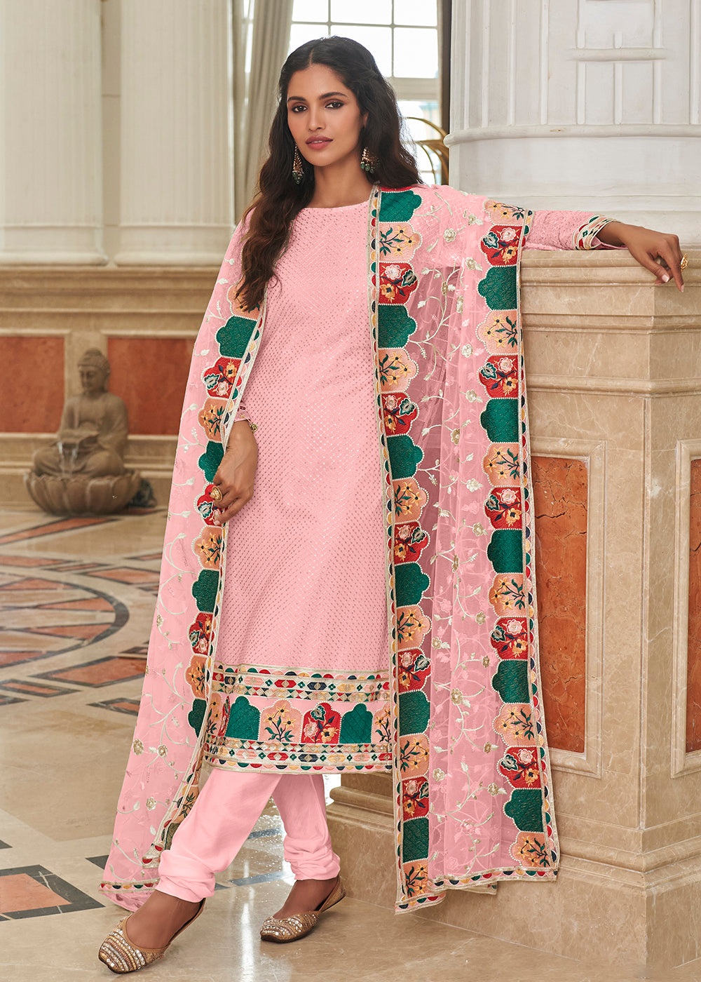 Pink salwar hotsell kameez online shopping