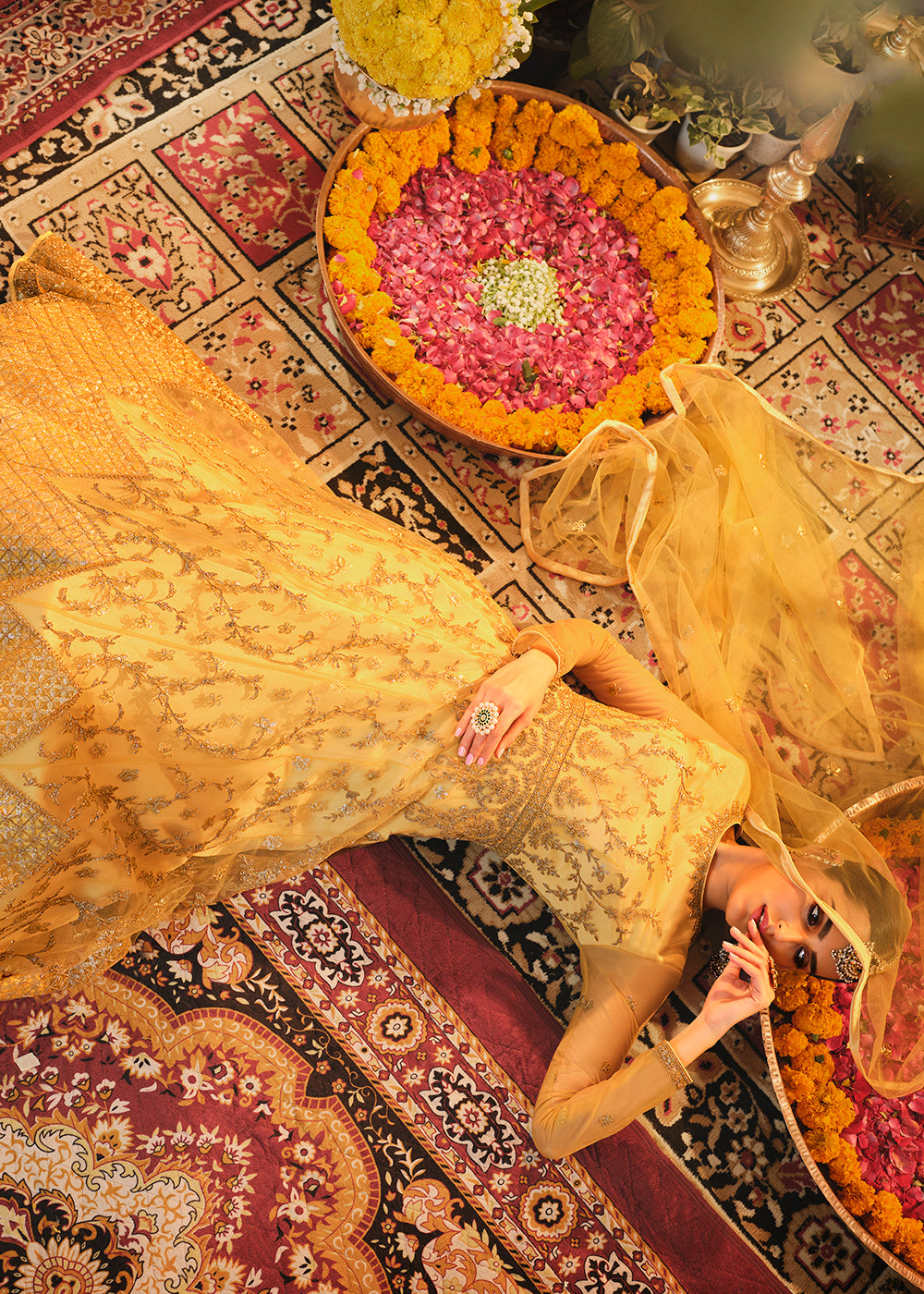 Buy Beautiful Haldi Yellow Anarkali - Designer Floor Length Anarkali Empress Clothing Buy Beautiful Haldi Yellow Anarkali - Designer Floor Length Anarkali Empress Clothing
