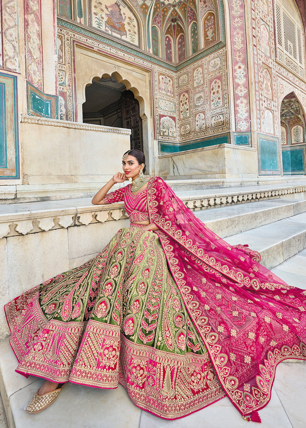 green and pink wedding dress Dusty Pink & Green Inspiration For Your Wedding
