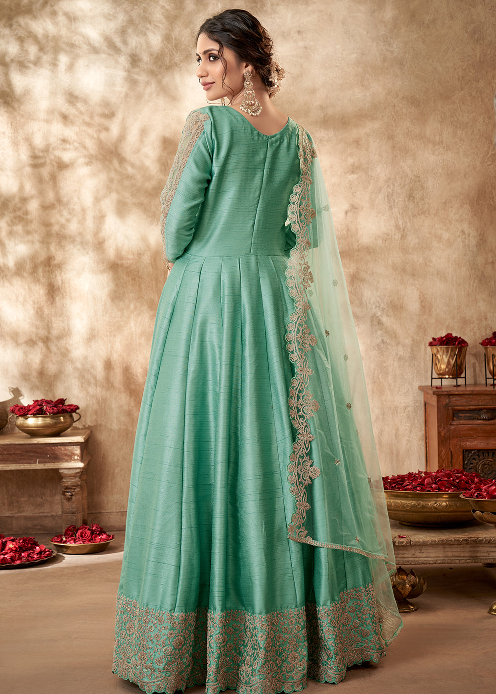 Party Wear Silk Anarkali Churidar Anarkali Dress Sea Green Colour Gown Sea Green Embroidered Mehndianarkali Salwar Party Wear Silk Anarkali Churidar Anarkali Dress Sea Green Colour Gown Sea Green Embroidered Mehndianarkali Salwar